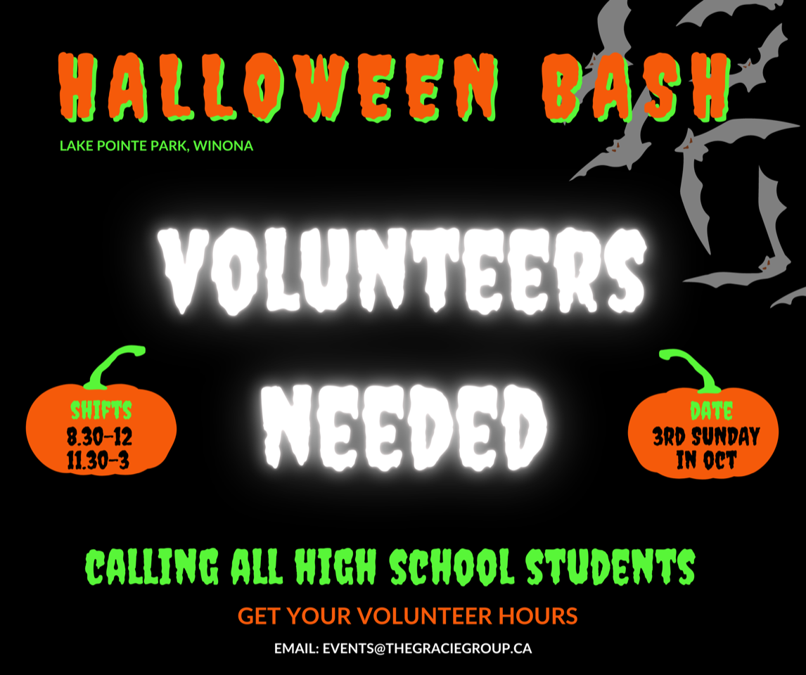 volunteerGeneric volunteers needed 3rd sunday in october